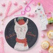 Fa la Llama Kerstmis Papieren Bordje (Feest)