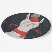 Fa la Llama Kerstmis Papieren Bordje (Gekanteld)