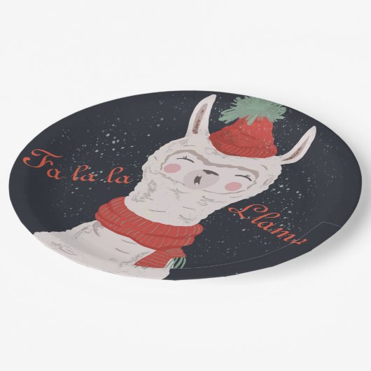 Fa la Llama Kerstmis Papieren Bordje (Gekanteld)