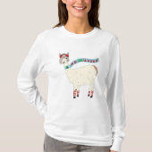 Fa La Llama La Kerstdesign T-shirt (Voorkant)