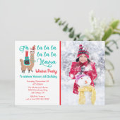 Fa la Llama Winter Kerstfeest Feestdagenkaart (Staand voorkant)