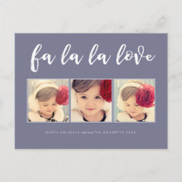 Fa La Love Kerst 3 Foto Groet Briefkaart