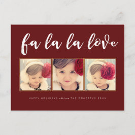 Fa La Love Kerst 3 Foto Groet Briefkaart