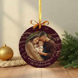 Fa La Magical Gold Christmas Carol Song Foto Keramisch Ornament