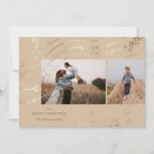 Fa La Magical Gold Christmas Carol Two Photo Feestdagenkaart (Voorkant)