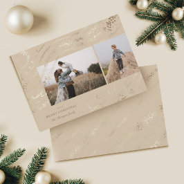 Fa La Magical Gold Christmas Carol Two Photo Feestdagenkaart