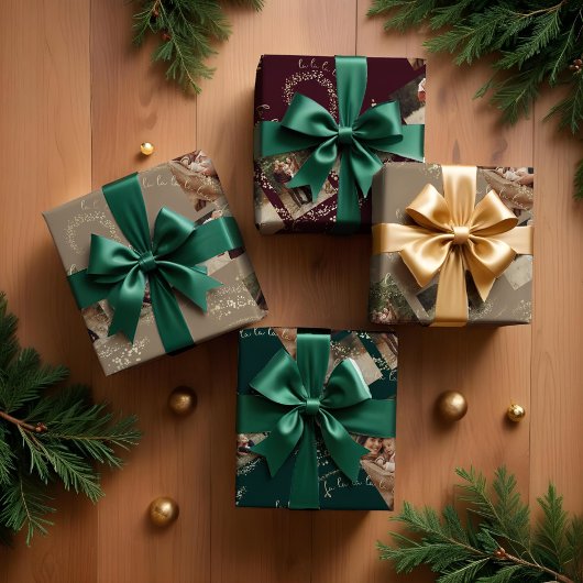 Fa La Magical Gold Kerstfotocollage Inpakpapier Vel