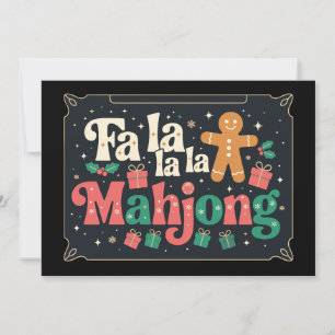 Fa La Mahjong Kerst Gingerbread Kerst Vakantie Kaart