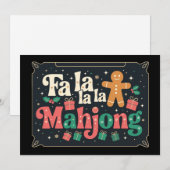 Fa La Mahjong Kerst Gingerbread Kerst Vakantie Kaart (Voorkant / Achterkant)