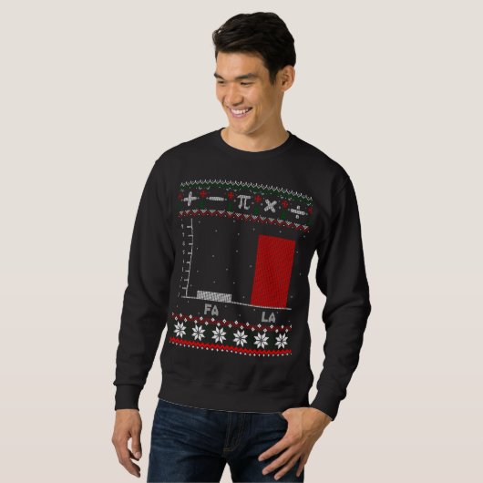 Fa La Mathematics Graph Kerstmis Ugly Sweater (Voorkant volledig)