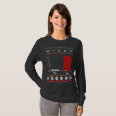 Fa La Mathematics Graph Kerstmis Ugly Sweater T-shirt (Voorkant volledig)
