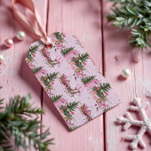 Fa La Merry Pink Christmas Santa Seligh Reindeer Cadeaulabel