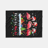Fa La Mingo Flamingo Kerst Tropische Kerstboom Fleece Deken (Voorkant (Horizontaal))