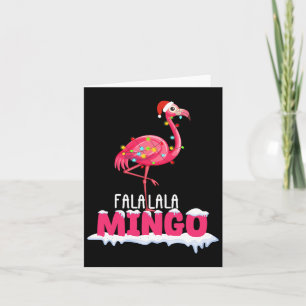 Fa La Mingo Flamingo Schattige rood Pet Kaart