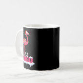 Fa La Mingo Flamingo Schattige rood Pet Koffiemok (Voorkant links)