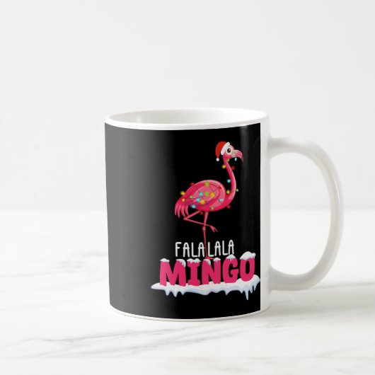 Fa La Mingo Flamingo Schattige rood Pet Koffiemok (Rechts)