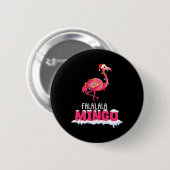 Fa La Mingo Flamingo Schattige rood Pet Ronde Button 5,7 Cm (Voorkant /achterkant)