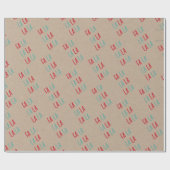 FA LA | Moderne minimale kraft Cadeaupapier (Vlak)