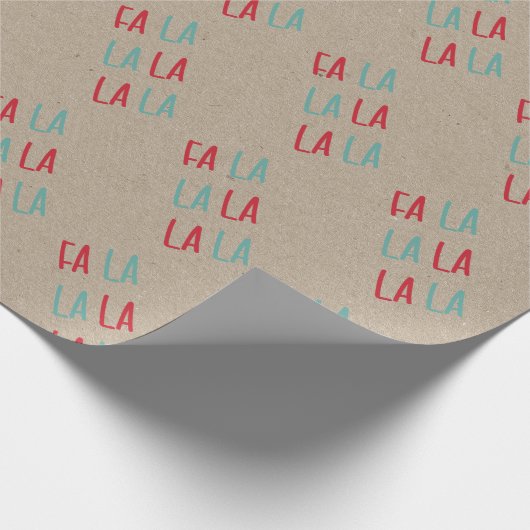 FA LA | Moderne minimale kraft Cadeaupapier (Hoek)