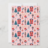 Fa La Nutkraker kerstfamilie Foto Snow Wereldbol Feestdagenkaart (Achterkant)