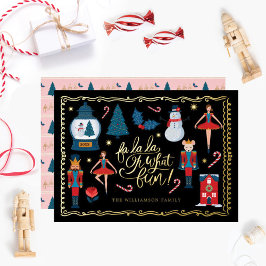 Fa La Oh, wat vun kerstbont. Folie Feestdagenkaart