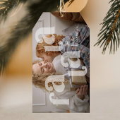 Fa la Overlay Typografie 'Foto Kerstmis Cadeaulabel