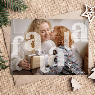 Fa la Overlay Typografie 'Foto Kerstmis Feestdagenkaart