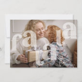 Fa la Overlay Typografie 'Foto Kerstmis Feestdagenkaart (Voorkant)