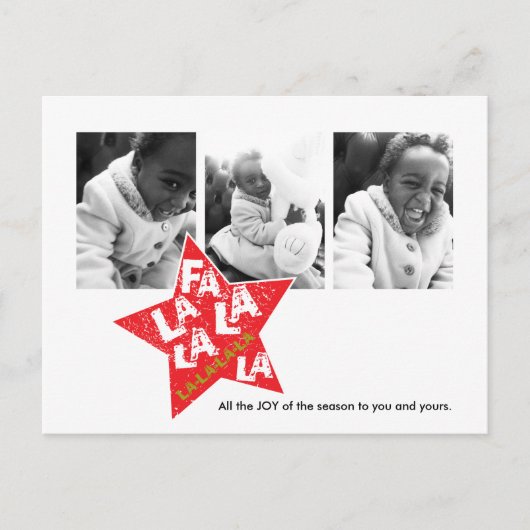 Fa La Photoshoot Feestdagenkaart (Voorkant)