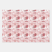 Fa La Pink Vintage-kerstboomschildering Boerderij Inpakpapier Vel (Voorkant)