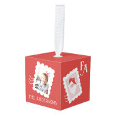 Fa La Santa Claus kerstpostzegelfoto Decoratie (Voorkant hoekig)