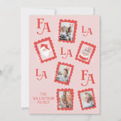 Fa La Santa Claus kerstpostzegelfoto Feestdagenkaart (Voorkant)