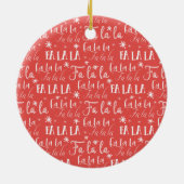 Fa La Santa Claus kerstpostzegelfoto Keramisch Ornament (Achterkant)