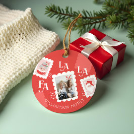 Fa La Santa Claus kerstpostzegelfoto Keramisch Ornament