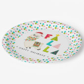 FA LA schattig lama modern feestelijk leuk kinder Papieren Bordje (Gekanteld)