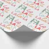 Fa La Script Kleurrijk kerstlied Feestelijk Cadeaupapier (Hoek)