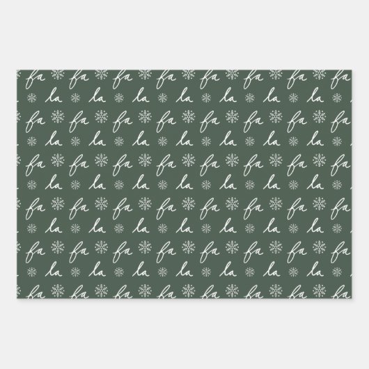 Fa La Sneeuw Engel Bos Dieren Leuke Winter Inpakpapier Vel (Voorkant 2)