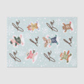 Fa La Sneeuw Engel Bos Dieren Leuke Winter Tissuepapier (Voorkant)