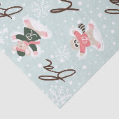 Fa La Sneeuw Engel Bos Dieren Leuke Winter Tissuepapier (Detail)