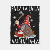 Fa La Valhalla Xmas Gnome Beard Viking Wapen C Fleece Deken (Voorkant)