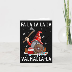 Fa La Valhalla Xmas Gnome Beard Viking Wapen C Kaart