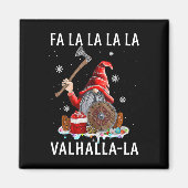 Fa La Valhalla Xmas Gnome Beard Viking Wapen C Magneet (Voorkant)