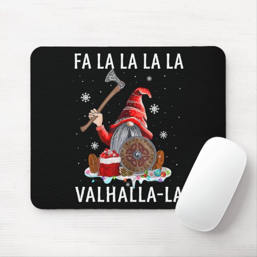 Fa La Valhalla Xmas Gnome Beard Viking Wapen C Muismat (Met muis)