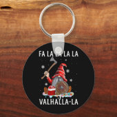 Fa La Valhalla Xmas Gnome Beard Viking Wapen C Sleutelhanger (Voorkant)