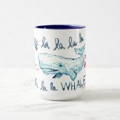 FA LA WHALE COastal Holiday Print Mok (Midden)