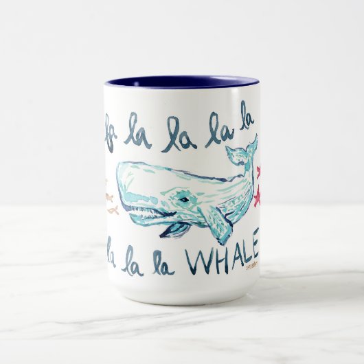 FA LA WHALE COastal Holiday Print Mok (Midden)