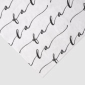 FA LA White & Black Calligraphy met kerstkarol Tissuepapier (Detail)