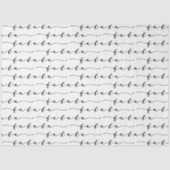 FA LA White & Black Calligraphy met kerstkarol Tissuepapier (Voorkant)