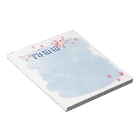 Fa La Winter Piggie Notitieblok (Schuin)