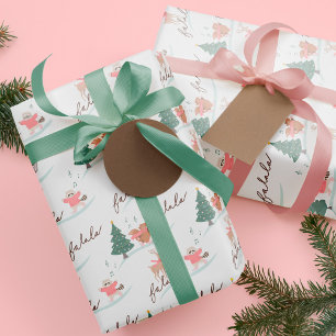 Fa La Winter Wonderland Bosbeesten Cadeaupapier